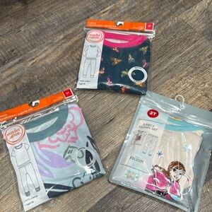 100 % cotton 3 pajama set for girls